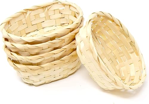 Lashuma Lot de 5 corbeilles cadeau ovales - 16 x 11 cm - Hauteur : 4 cm - Nail Gallerys