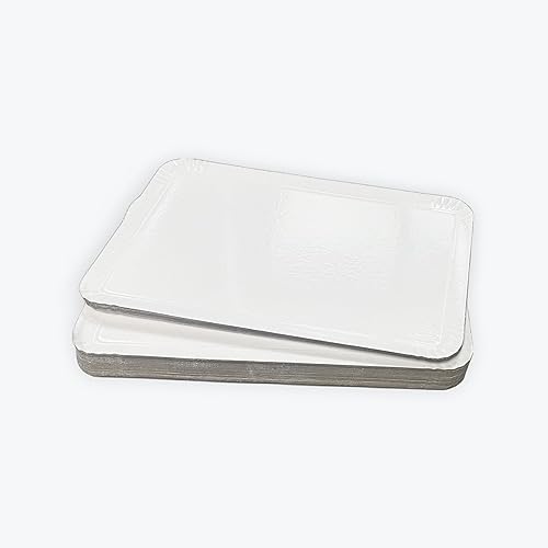 lepetitmitron - Plateau traiteur 28x42 cm Blanc luxe glacé p/25 - Plateaux de Présentation pour Pâtisserie/Amuses-Bouches/Buffet. - Nail Gallerys