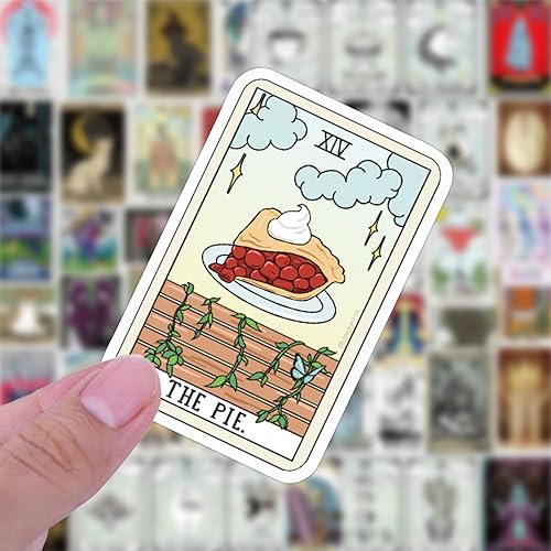Krilucly Lot de 50 autocollants de tarot vintage autocollants, autocollants en vinyle avec décoration esthétique, dessin animé autocollants, autocollants graffitis personnalisés, pour albums de - Nail Gallerys
