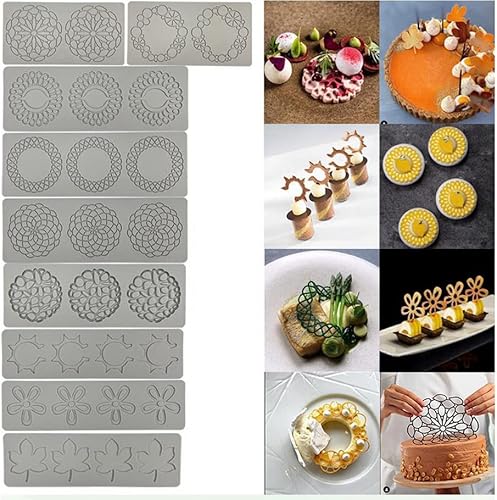 Moule en silicone en forme de Guirlande d'abeilles creuses, tapis dentelle 3D pour décoration de cupcakes, sucre artisanal, desserts - Nail Gallerys