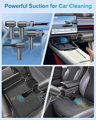 JUGVOLX Aspirateur à Main 2 en 1 Mini Aspirateur Voiture, 10kPA Aspirateur Pliable sans Fil, Souffleur Air Comprimé pour Le Nettoyage de Voiture ET de PC - Nail Gallerys