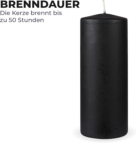 HS Candle Lot de 8 bougies piliers « Orange » - Diamètre : 7 x 20 cm - Longue durée de combustion jusqu'à 65 heures - Bougies colonnes non parfumées - Plusieurs couleurs/tailles - Nail Gallerys