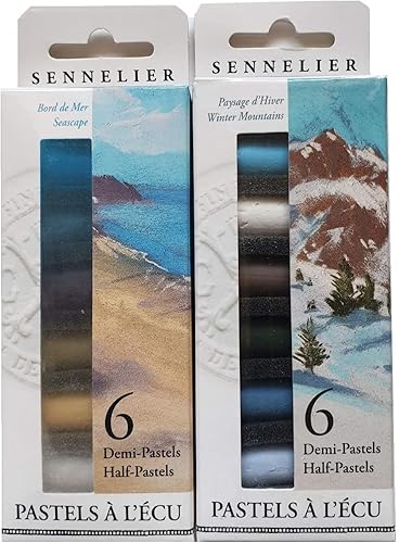 Sennelier ensemble de Pastel secs 12 demi pastels. pastels tendres à l'écu- BORD DE MER 2 - Nail Gallerys