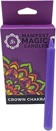 Ancient Wisdom Bougies magiques Manifest (lot de 12) - Violet - Chakra de la Couronne - Nail Gallerys