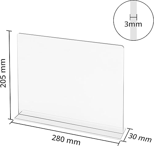 FNG8 Separateur Etagere Dressing en Acrylique Transparent [Lot de 2] - Amenagement Interieur Placard Vertical pour Chambre, Cuisine, Magasin, Bureau - Separateur Vetement, Sacs, Serviettes, Livres - Nail Gallerys