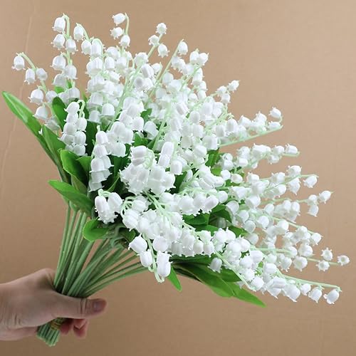 10pcs Faux Bouquet de muguet, Fleur de Cloche en Plastique Fait à la Main pour la décoration de la Maison, Mariage, activités de Plein air - Nail Gallerys