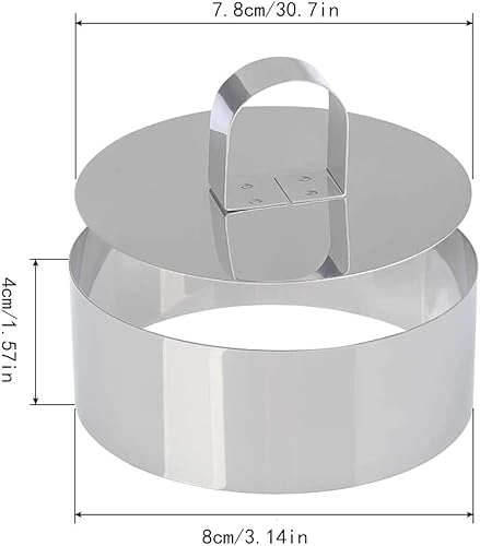 ZHOUHON 6 Pièces Cercle a Patisserie, moulle Patisserie Rond,de Cuisson Anneau à Gâteau en Acier Inoxydable Moules à Mousse Anneaux à Dessert (Ronde) - Nail Gallerys