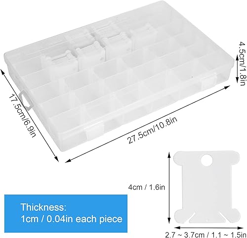 Boîtes de Rangement en Plastique pour Fil à Broder avec des Bobines de Fil en Plastique et Des Autocollants de Numéro de Soie120Pcs Boite Fil Broderie Other Sewing Embroidery Supplies - Nail Gallerys