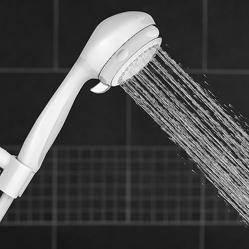 Waterpik NVL-651E Pommeau de douche avec tuyau 1,8 GPM PowerSpray Blanc - Nail Gallerys