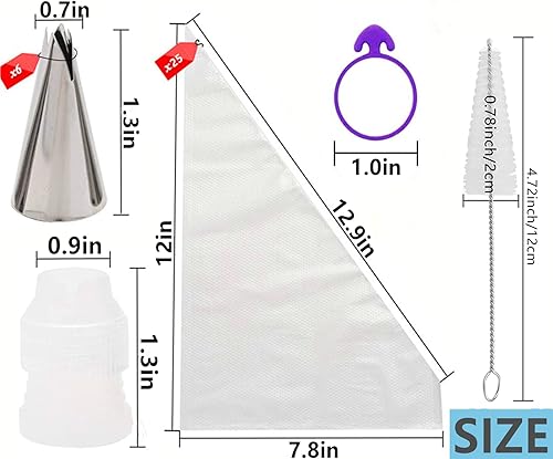 36 pièces Poche a Douille Patisserie Kit, Douilles Patisserie, Ustensiles à Pâtisserie, DIY Patisserie Accessoire Kit, Professionnelle pour Décoration de Cupcake et Muffins Gâteaux - Nail Gallerys