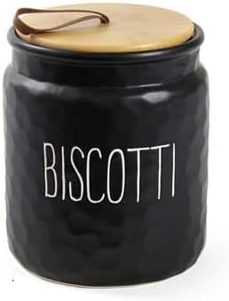 UTILISSIMI EDITACASA Biscuit en céramique bouchon en bois et fermeture hermétique Noir Dimensions 15 x 18 cm - Nail Gallerys