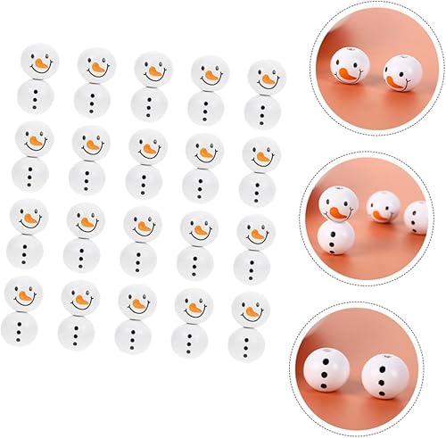 HOODANCOS 100pièces Perles Bois Pour Bricolage De Charms De Noël Forme De Bonhomme Pour Décorations Artisanales Et Activités - Nail Gallerys