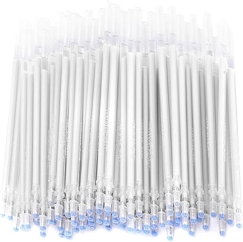 100 Pcs Blanc Haute Température Disparaître Stylo Recharge Marqueur Effaçable À La Chaleur pour Couture DIY Couture Effaçable Stylo en Tissu Stylos Effaçables pour FA Ils - Nail Gallerys