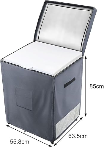 Besttoolifes Housse de protection pour congélateur horizontale et résistante en tissu Oxford 210D imperméable avec ouverture pour congélateur de 2,3 m³ (noir 210D, 71,12 x 58,42 x 86,36 cm) - Nail Gallerys