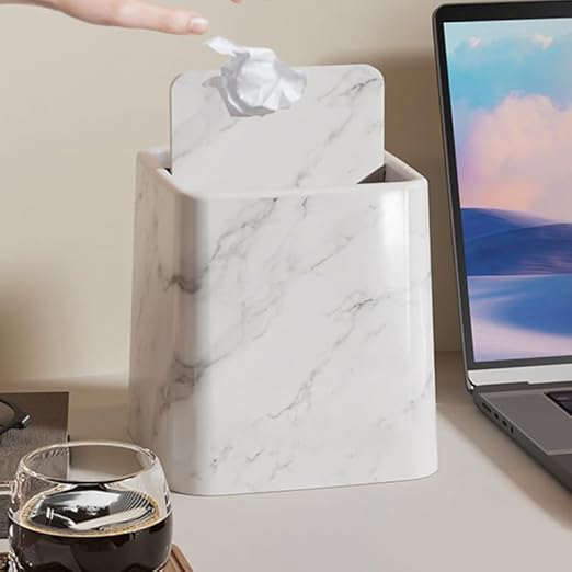 Ciieeo Poubelle De Bureau Petite Poubelle Accessoires De Bureau Poubelle Couvercle Poubelle De Bureau Poubelle De Salle De Bain En Marbre Poubelle Pour Salle De Bain Petite Poubelle Avec - Nail Gallerys