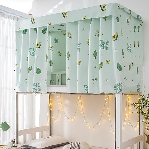 TINGSING Lot de 2 rideaux occultants respirants et résistants à la poussière pour lit superposé simple, maison et université pour une intimité ultime (vert) - Nail Gallerys