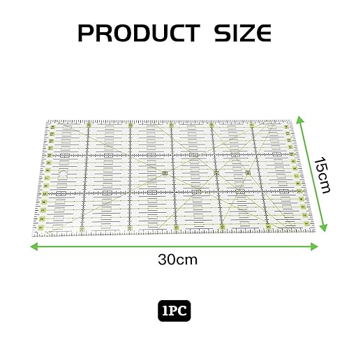 FortuneGlobe Règle De Patchwork 15 * 30 Cm, Accessoire Couture Regle De Couture Patchwork, Règle Couture Précise Pour Le Quilting La Couture Et Le Patchwork - Nail Gallerys