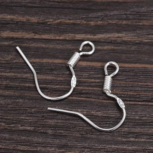 Romote 10 Paires de Crochets Argent Boucles d'oreilles en Argent Sterling Crochet 925 Crochets - Nail Gallerys
