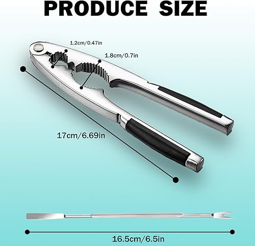 FISH DRAGATE Case noix,casse noisette Avec fourchette en acier inoxydable,casse noix sans effort,Casse-Noisette pour Les Noix, Noisettes, amandes, Fruit de mer，ou Autres Noix - Nail Gallerys