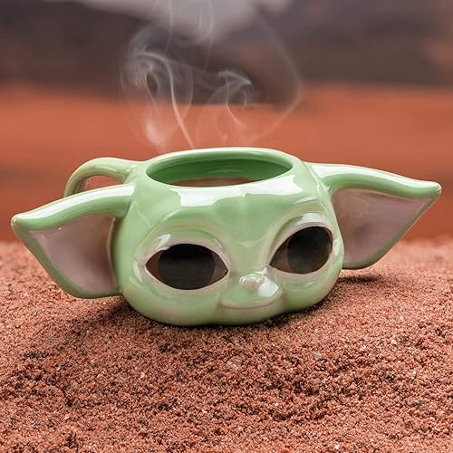 Mug en porcelaine The Mandalorian Child Grogu Baby Yoda - Officiellement licencié Star Wars, 300ml, Cadeau pour fans de Star Wars, Vert - Nail Gallerys