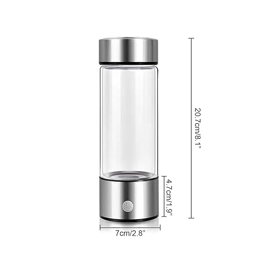 Générateur d'hydrogène 420 ml - Portable - USB - Ioniseur d'eau avec technologie Pem - Anti-âge - Gourde riche en hydrogène pour les sports de plein air - Nail Gallerys