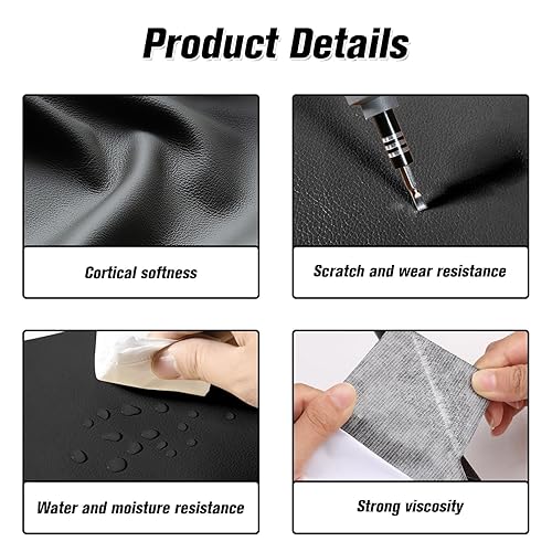 2 Pièces Patch Réparation Cuir 20 * 30 Cm, Patch Reparation Cuir Autocollant Pour Réparer les Dégâts - Kit Reparation Cuir, Pour Canapés Sièges De Voiture Siège Vestes Bricolage Artisanat Meubles - Nail Gallerys