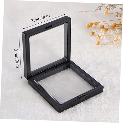 Healvian 5 Ensembles Boîte Affichage Transparente pour Présentoirs Flottants Base pour Médailles et Souvenirs - Nail Gallerys