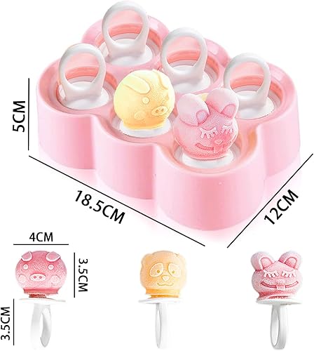 KEELYY Moule a Glace, 6 Petits Moules Glace pour Bebe Enfant, Mini Moule à Popsicle en Silicone, Sans Bpa, pour DIY Popsicles, Crèmes Glacées, Sorbets - Nail Gallerys