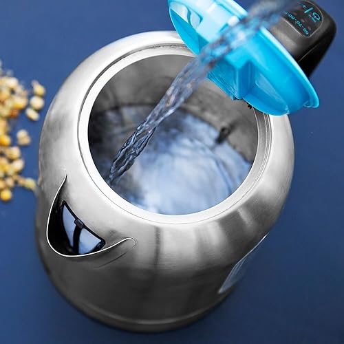 Cecotec Bouilloire Électrique ThermoSense 290 Steel. 1.7 L, Sans BPA, Acier Inoxydable, Base 360º, Filtre Anticalcaire , Triple Système de Sécurité , Sélecteur de Température, 2200 W. - Nail Gallerys
