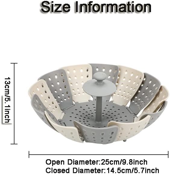 ND Panier Vapeur,Pliable Plastique Panier à Vapeur de Légumes Insert à Vapeur Panier Vapeur Panier de Fruits Accessoire de Cuisine pour la Cuisson Aliments Légumes Fruits Mer 2pcs - Nail Gallerys