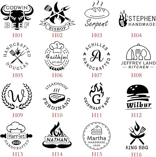 Fer de marque personnalisé pour nourriture, tampon de marque Burger, fer de marque Hamburger Buns, fer de marque personnalisé, cadeau personnalisé, tampon personnalisé - Nail Gallerys