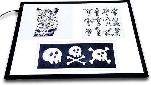 JCLIGHT Tablette de lumière Dessin. Table de lumière LED extra plate parfaite pour le calcaire, le dessin et les jeux avec des matériaux translucides (A4) - Nail Gallerys