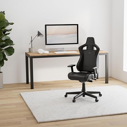 noblechairs Epic Compact Chaise Gaming, Fauteuil de Bureau Ergonomique, Soutien de la Tête et Lombaire, Cuir PU, pour Les Usagers Pesant Jusqu'à 120 kg et d'une Hauteur de 1,7 Mètre (Noir/Bleu) - Nail Gallerys
