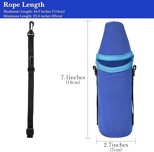 Linkidea Manchon pour bouteille d'eau en néoprène pour eau en bouteille de 16,9 fl oz, compatible avec les bouteilles d'eau Smartwater, Evian, Crystal Geyser, les sacs d'eau isothermes (Bleu) - Nail Gallerys