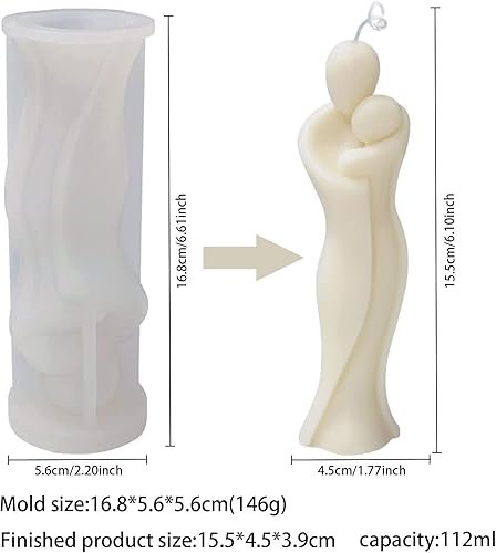 Moule à bougie en silicone 3D en forme de corps en silicone pour bougies, corps bougies en silicone fait à la main, fabrication de bougies en cire de soja, fabrication de bougies en résine - Nail Gallerys