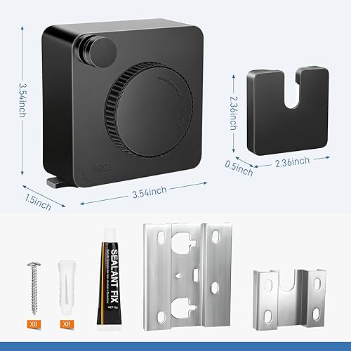 Corde à linge extensible en acier inoxydable - 4,8 m - Montage mural - Serrure empêche l'affaissement - Corde à linge rétractable pour balcon, buanderie, appartement - Nail Gallerys