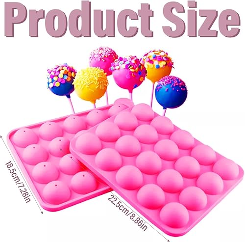 20 cavité Silicone Plateau Pop gâteau bâton Mould, Lollipop Party Cupcake Moule à gâteau, Fête Cupcake Moule de Cuisson, Sans BPA, Livré avec un bâton de bonbon sucette - Nail Gallerys