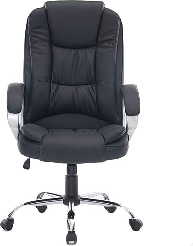 HOGAR24 ES Fauteuil de Bureau Haut de Gamme tapissé en Cuir synthétique (Noir.) - Nail Gallerys