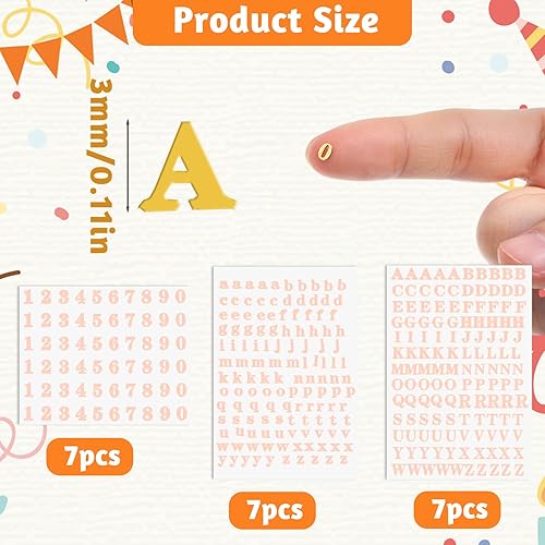 Lot de 12 feuilles d'autocollants lettres majuscules et minuscules, mini doré/noir/argent/rose, autocollants métalliques pour chiffres - Nail Gallerys