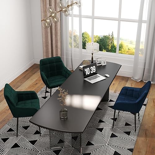 Eccellensedie Lot de 2 chaises de salle à manger, cuisine, modernes, confortables, rembourrées, en velours, avec accoudoirs et pieds en métal, gris - Nail Gallerys