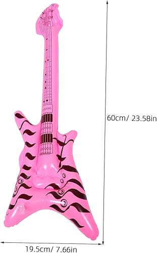 PRETYZOOM Guitare Gonflable Instrument De Musique Fun Pour Fête Décorations Rock And Roll Accessoire De Photo Jouet Gonflable Légère Et Réaliste Pour Anniversaire Et Événements Thématiques - Nail Gallerys