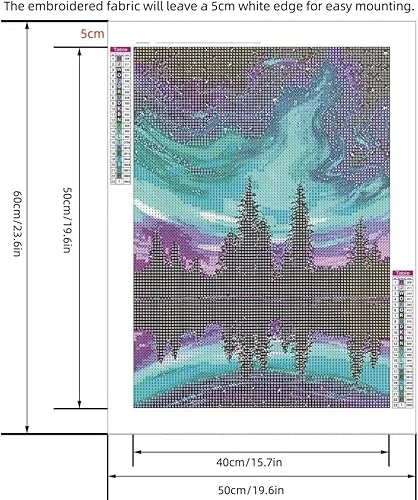 Kits De Broderie De Perles De Rocaille Bricolage Kit De Broderie De Perles De Forêt De Fleurs Kits De Point De Croix De Paysage Fantastique Kits De Broderie Estampillés Pour Adultes Art Mu 30x40cm - Nail Gallerys