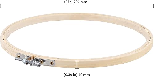 KEILEOHO Lot de 24 cercles à broder de 20 cm, en bois de bambou, pour point de croix, cadre rond pour bricolage - Nail Gallerys