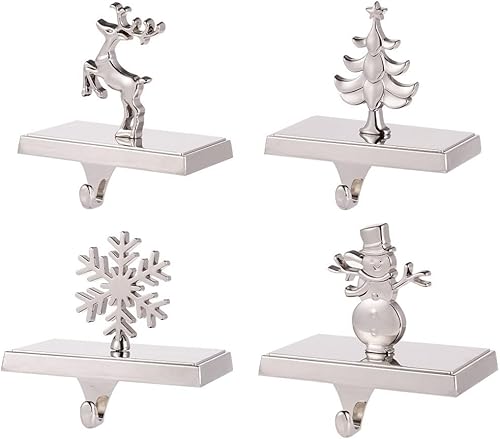 Crochet de cheminée pour étagère de cheminée, motifs festifs, installation rapide et facile (flocon de neige) - Nail Gallerys