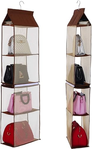 Amovible 6 Compartiment Organiseur Pochette à Suspendre Organiseur de Sac à Main Sac Collection de Stockage l'Armoire Système organiseurs pour Salon Chambre à Coucher l'utilisation Gris - Nail Gallerys