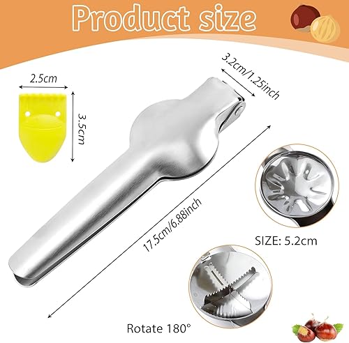 Pince a Chataigne,Coupe Chataigne,Châtaigne Clip,Inoxydable Pince à Châtaignes,Ouvre Chataigne,Portable Ouvre Casse Noix Multifonctionnels Clip Rapide de Châtaigne Clip pour Châtaignes(A) - Nail Gallerys