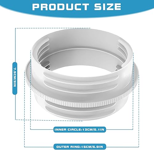Tuyau Climatiseur Mobile Adaptateur Clim Fenetre,130 mm intérieur/150 mm extérieur,Adaptateur de tuyau d'échappement pour climatisation,Raccord de tuyau d'échappement de climatisation - Nail Gallerys