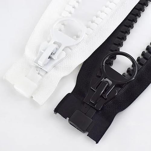 60-300cm 20# grandes fermetures à glissière en résine pour veste manteau fermeture éclair tente anneau curseur couture fermetures à glissière accessoires de fermeture, Blanc, 300cm - Nail Gallerys