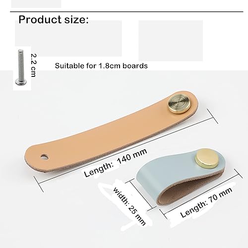 4 PièCes Poignee Cuir, PoignéE Meuble Cuir, Bouton PoignéE Cuir, Poignee De Meuble avec Vis, pour La Chambre à Coucher, Le Bureau, Les Armoires De Cuisine Et Les Tiroirs (Bleu) - Nail Gallerys