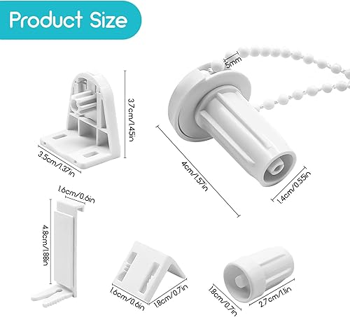 2 Ensembles Kit de Réparation de Store Enrouleur en Plastique de 17 mm, Aucun Kit de Perçage n'est Nécessaire, pour Stores Enrouleurs, Volets Occultants, Blanc - Nail Gallerys
